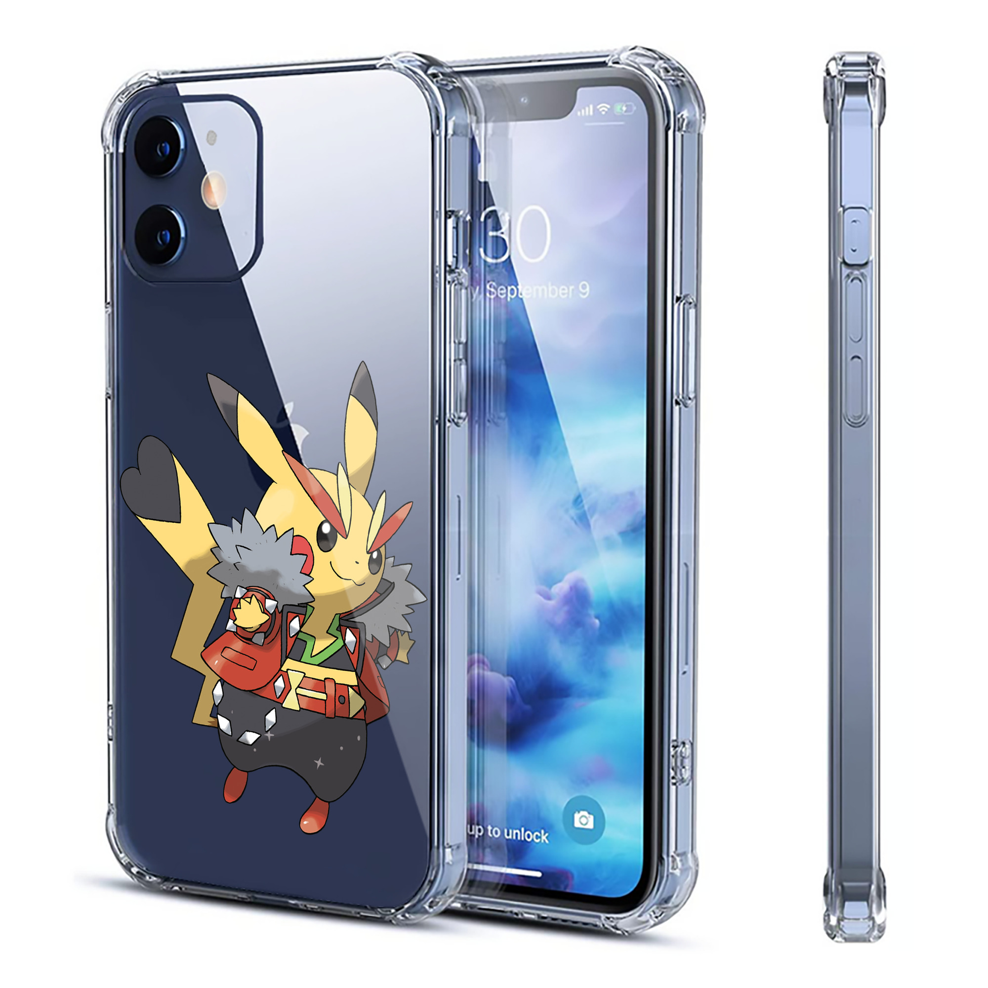 （画像用） ポケットモンスター Pokémon 【iPhone 12シリーズ対応】透明スマホケース（クリアソフトケース）